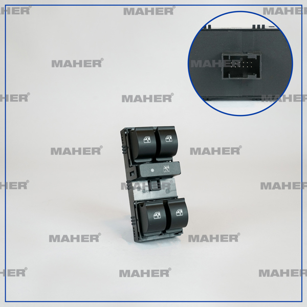 MAHER 26494 | Düğme Cam Açma Doblo III / Combo III (Dörtlü) Çerçevesiz Sol