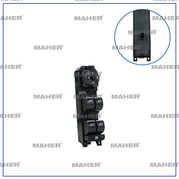MAHER 26519 | Düğme Cam Açma Mondeo 07-14 / S-Max / Galaxy Sol (Dörtlü) Ayna Ayar Düğmeli