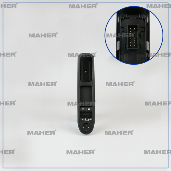 MAHER 26539 | Düğme Cam Açma 207 / C3 Picasso (Çiftli) Ayna Ayar Düğmeli Sol
