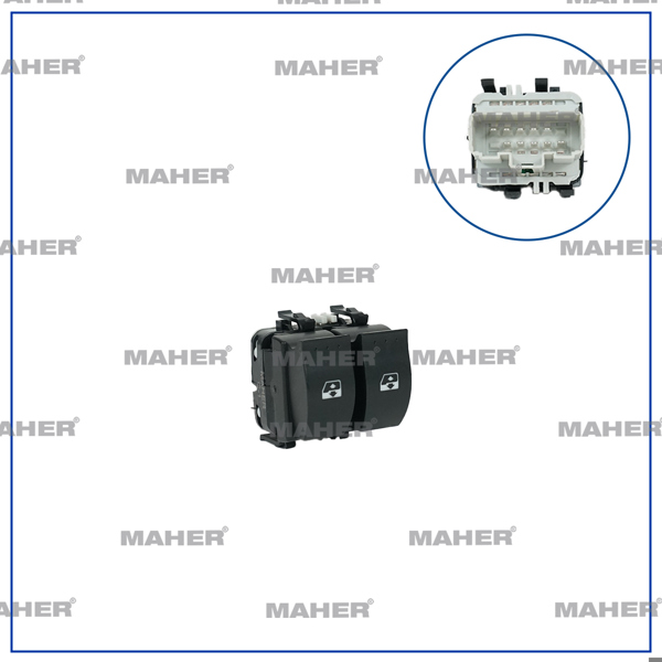 MAHER 26566 | Düğme Cam Açma Megane II (Çiftli) Dynamıc Sol