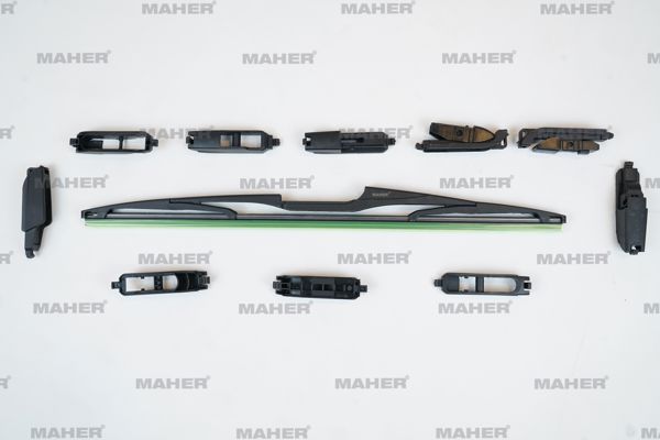 MAHER 30014 | Silecek Süpürgesi Plastik Tip 10 Aparatlı 16 Arka (400mm)