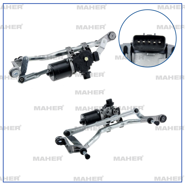 MAHER 51324 | Silecek Mekanızmas Clio IV 12= / Clio Grandtour IV 12= On Motorlu