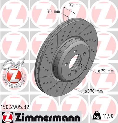 ZIMMERMANN 150.2905.32 | Fren Diski Ön Formula F | 2 Adet