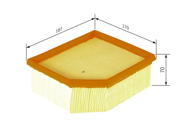 BOSCH F026400023 | Hava Filtresi Peugeot Partner 1.6 00-02, Berlingo 1.6 16V 00-11