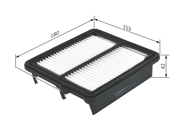 BOSCH F026400224 | Hava Filtresi Honda Insıght 1.3 Hybrid 09= > , Jazz III 1.3 Hybrid 11= >