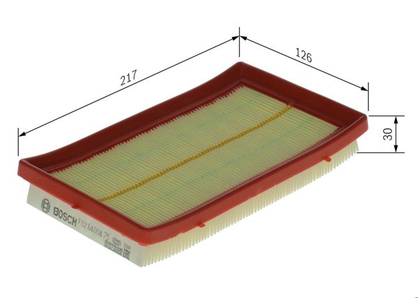 BOSCH F026400475 | Ü.K Hava Filtresi Fiat Panda 0.9 12= > , 500 0.9 12= >