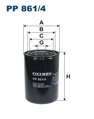 FILTRON PP861-4 | Yakıt Filtresi Daf 75 Cf.250,290,320 , 85 Cf 340, 380, 430 , 95 Xf