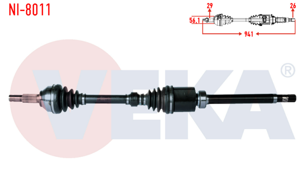 Nissan QashQai 1.5 dCi Sağ Aks Komple Veka Marka