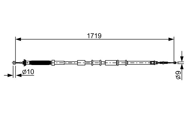 BOSCH 1987482526 | Fren Teli, 1719 mm