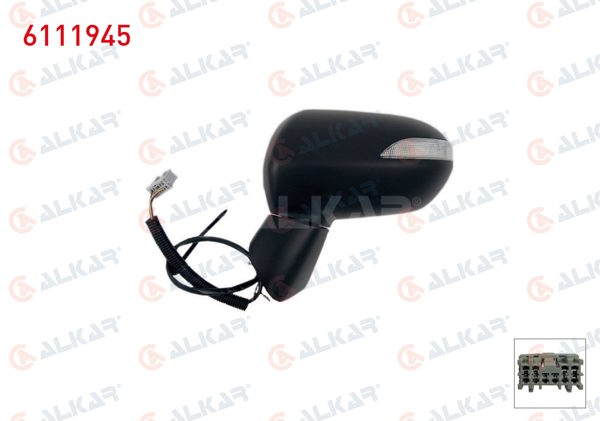 ALKAR 6111945 | Dış Dikiz Aynası Sol Elektrikli Sinyalli Honda Jazz II 2004-2008