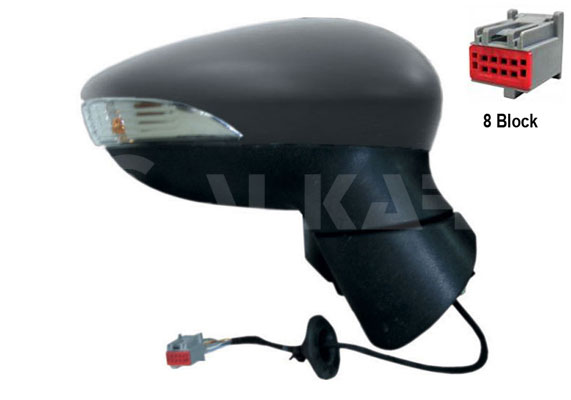 ALKAR 6116394 | Dış Dikiz Aynası Sağ Elektrikli Isıtmalı Astarlı Otomatik Katlanır Sinyalli 8 Pin Ford Fiesta VI 2008-2012