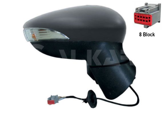 ALKAR 6120394 | Dış Dikiz Aynası Sağ Elektrikli Isıtmalı Astarlı Sinyalli 6 Pin Ford Fiesta VI 2008-2013