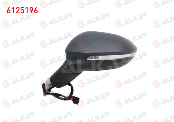 ALKAR 6125196 | Dış Dikiz Aynası Sol Elektrikli Asferık Isıtmalı Sinyalli 6 Pin Volkswagen Golf VIII (Cb1) 2019 -