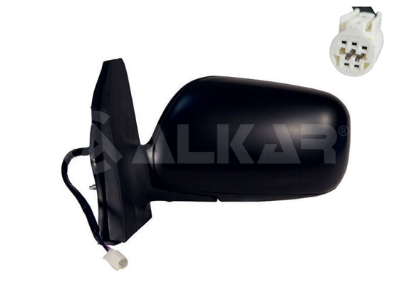 ALKAR 6125261 | Dış Dikiz Aynası Sol Elektrikli Isıtmalı Astarlı 5 Pin Yuvarlak Soketlı Toyota Corolla 2001-2004