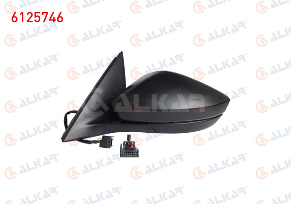 ALKAR 6125746 | Dış Dikiz Aynası Sol Elektrikli Isıtmalı Sinyalli Led 6 Pin Skoda Scala / Kamıq 2019 -