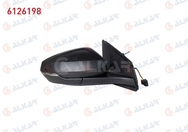ALKAR 6126198 | Dış Dikiz Aynası Sağ Elektrikli Isıtmalı Sinyalli 6 Pin Volkswagen Polo (Aw1, Bz1) 2017 -