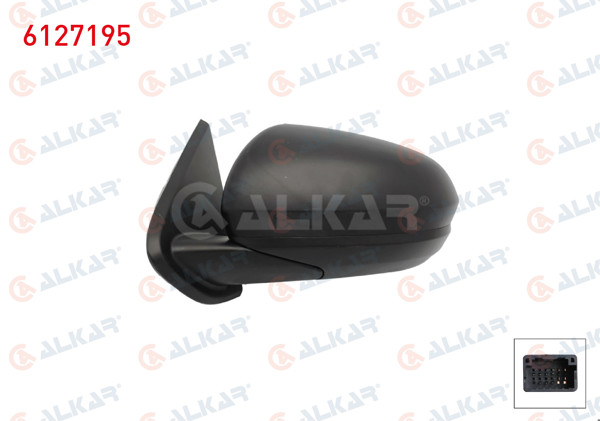 ALKAR 6127195 | Dış Dikiz Aynası Sol Elektrikli Isıtmalı Kör Noktalı 7 Pin Dacia Duster 2017 -