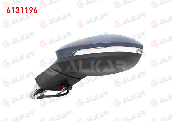 ALKAR 6131196 | Dış Dikiz Aynası Sol Elektrikli Asferık Isıtmalı Astarlı Sinyalli Alt Aydınlatmalı Hafızalı 11 Pin Volkswagen Golf VIII (Cb1) 2019 -