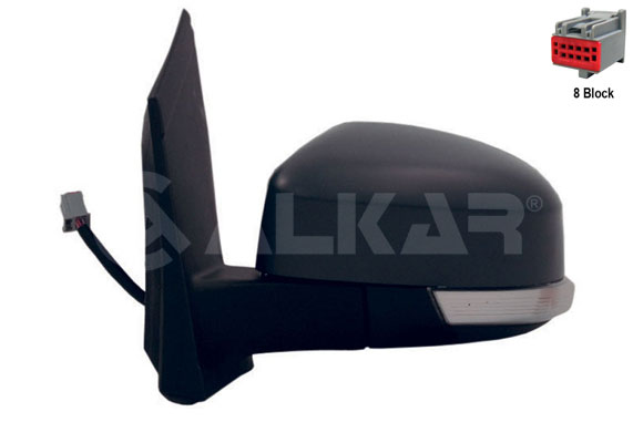 ALKAR 6137401 | Dış Dikiz Aynası Sol Elektrikli Asferık Isıtmalı Astarlı Sinyalli 8 Pin Alt Aydınlatma Ford Focus II 2008-2011
