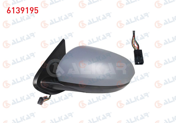 ALKAR 6139195 | Dış Dikiz Aynası Sol Elektrikli Isıtmalı Astarlı 5 Pin Dacia Duster 2017 -