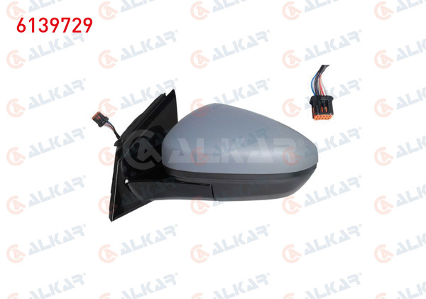 ALKAR 6139729 | Dış Dikiz Aynası Sol Elektrikli Isıtmalı Astarlı 6 Pin Opel Grandland X (A18) 2017 -
