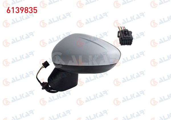 ALKAR 6139835 | Dış Dikiz Aynası Sol Elektrikli Isıtmalı Astarlı 5 Pin Opel Crossland X (P17) 2017 -
