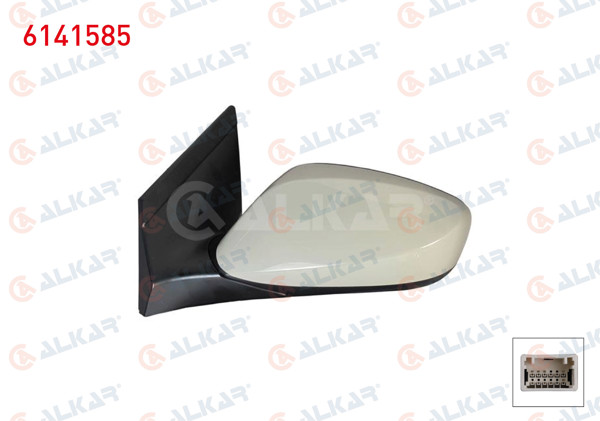ALKAR 6141585 | Dış Dikiz Aynası Sol Elektrikli Astarlı 3 Pin Hyundai i30 (Gd) 2011-2017