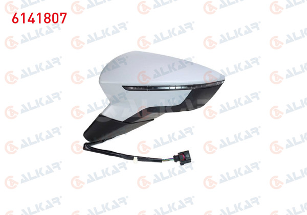ALKAR 6141807 | Dış Dikiz Aynası Sol Elektrikli Astarlı Sinyalli 5 Pin Seat Leon (5F1) 2012-2020