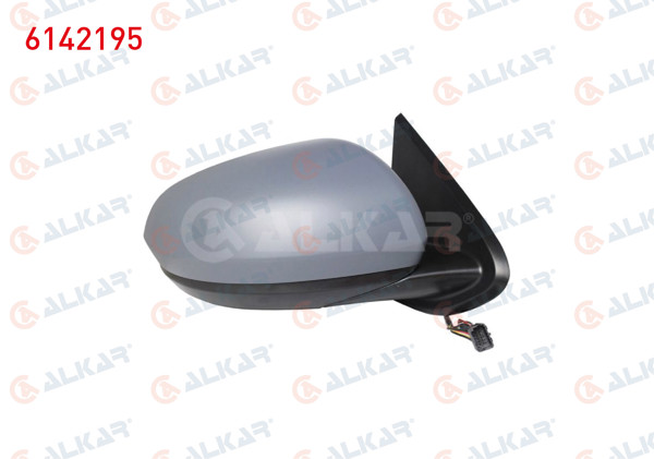 ALKAR 6142195 | Dış Dikiz Aynası Sağ Elektrikli Isıtmalı Astarlı Sensörlü Kör Noktalı 9 Pin Dacia Duster 2017 -
