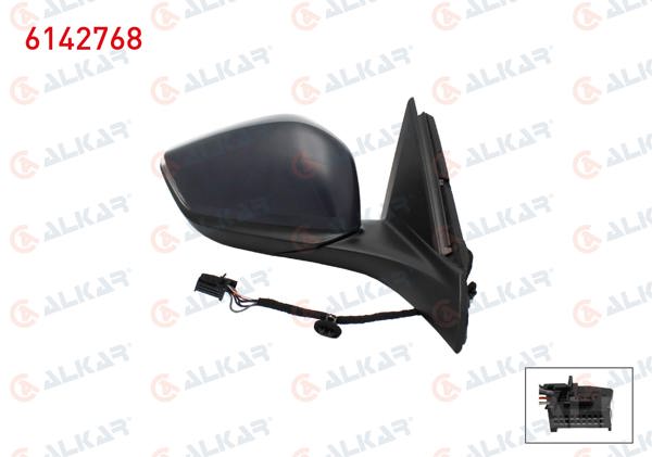 ALKAR 6142768 | Dış Dikiz Aynası Sağ Elektrikli Isıtmalı Sinyalli Sensörlü Opel Astra L 2021-/ Peugeot 308 III 2021-/ 308 Sw III 2021 -