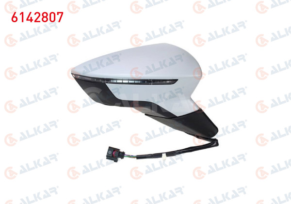 ALKAR 6142807 | Dış Dikiz Aynası Sağ Elektrikli Astarlı Sinyalli 5 Pin Seat Leon (5F1) 2012-2020