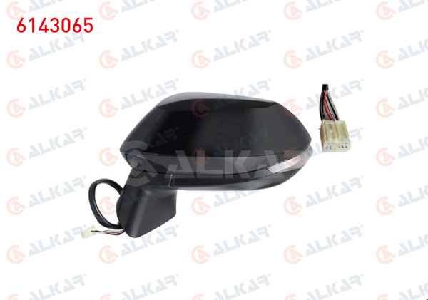 ALKAR 6143065 | Dış Dikiz Aynası Sol Elektrikli Isıtmalı Astarlı Otomatik Katlanır Sinyalli 8 Pin Toyota Corolla (_E21_) 2018 -