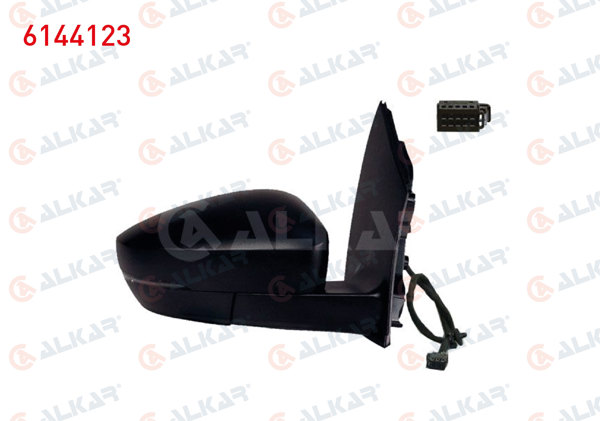 ALKAR 6144123 | Dış Dikiz Aynası Sağ Mekanik Sinyalli Dıkdortgen Soketlı 2 Pin Volkswagen Polo (6R1, 6C1) 2010 -