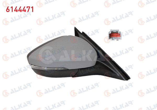 ALKAR 6144471 | Dış Dikiz Aynası Sağ Elektrikli Isıtmalı Astarlı Otomatik Katlanır Sinyalli Alt Aydınlatmalı Kör Noktalı 10 Pin Ford Focus IV 2018 -