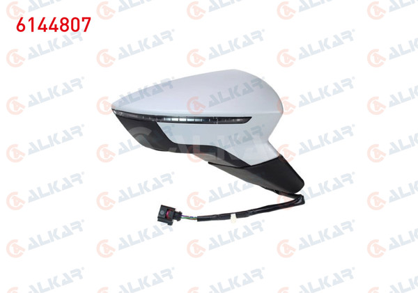 ALKAR 6144807 | Dış Dikiz Aynası Sağ Elektrikli Isıtmalı Astarlı Otomatik Katlanır Sinyalli 8 Pin Seat Leon (5F1) 2012 -