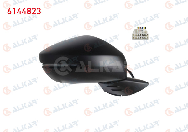ALKAR 6144823 | Dış Dikiz Aynası Sağ Elektrikli Isıtmalı Astarlı Otomatik Katlanır Sinyalli Led Kör Noktalı 10 Pin Honda Civic Xı Sedan (Fe, Fl) 2021 -