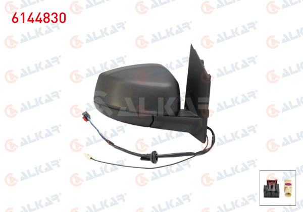 ALKAR 6144830 | Dış Dikiz Aynası Sağ Elektrikli Isıtmalı Antenlı 5 Pin Ford Tourneo Connect 2022-/ Volkswagen Caddy V 2020 -