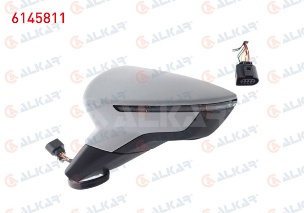 ALKAR 6145811 | Dış Dikiz Aynası Sol Elektrikli Isıtmalı Astarlı Otomatik Katlanır Sinyalli 8 Pin Seat Ibiza V (Kj1) 2017 -