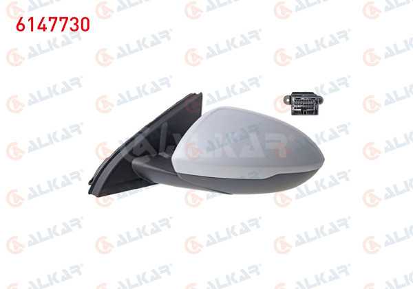 ALKAR 6147730 | Dış Dikiz Aynası Sol Elektrikli Asferık Isıtmalı Astarlı Otomatik Katlanır Alt Aydınlatmalı Hafızalı 13 Pin Opel Insignia B (Z18) 2017 -