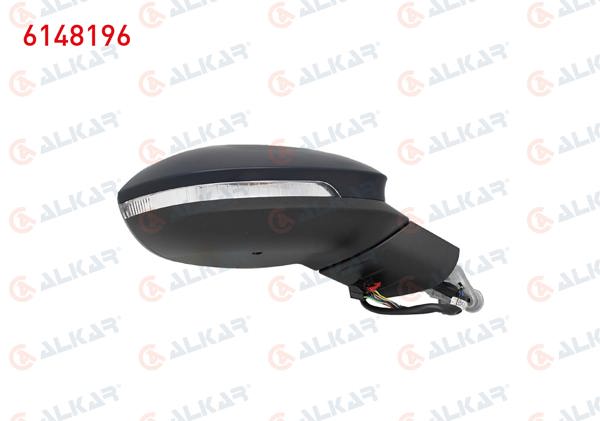 ALKAR 6148196 | Dış Dikiz Aynası Sağ Elektrikli Isıtmalı Astarlı Otomatik Katlanır Sinyalli Alt Aydınlatmalı Hafızalı Kör Noktalı 16 Pin Volkswagen Golf VIII 2019 -