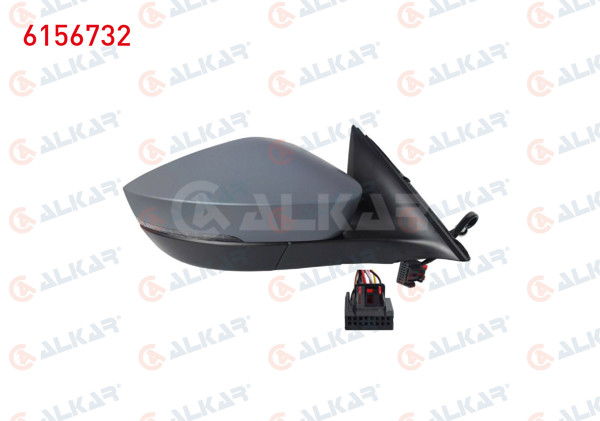 ALKAR 6156732 | Dış Dikiz Aynası Sağ Elektrikli Isıtmalı Astarlı Sinyalli Ledlı 6 Pin Skoda Octavia IV 2020 -