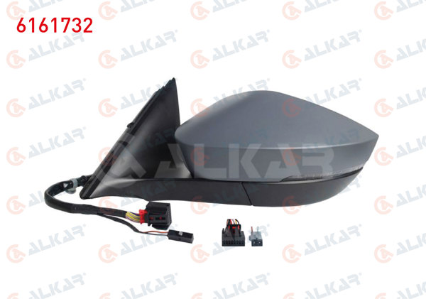 ALKAR 6161732 | Dış Dikiz Aynası Sol Elektrikli Isıtmalı Astarlı Otomatik Katlanır Sinyalli Ledlı Kör Noktalı 8 + 2 Pin Skoda Octavia IV 2020 -