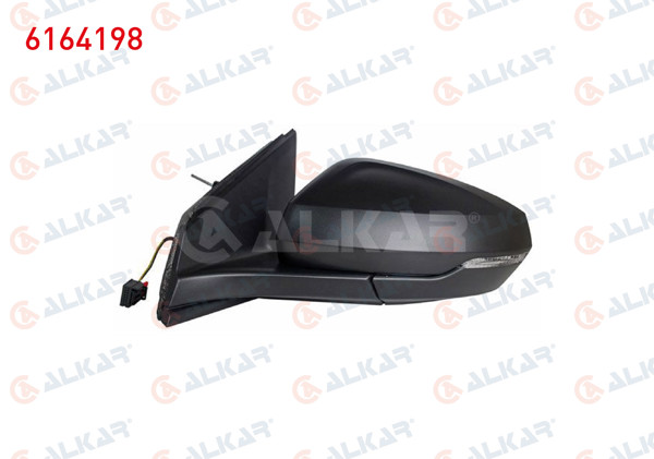 ALKAR 6164198 | Dış Dikiz Aynası Sol Mekanik Asferık Sinyalli 2 Pin Volkswagen Polo (Aw1, Bz1) 2017-2021