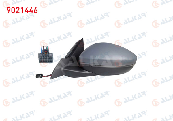 ALKAR 9021446 | Dış Dikiz Aynası Sol Elektrikli Isıtmalı Astarlı Sinyalli 6 Pin Opel Mokka 2020 -
