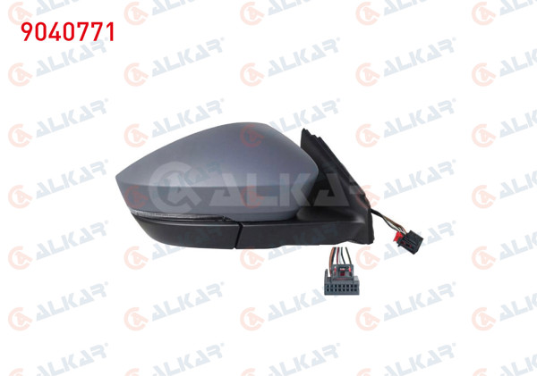 ALKAR 9040771 | Dış Dikiz Aynası Sağ Elektrikli Isıtmalı Astarlı Sinyalli 6 Pin Skoda Karoq 2017 -