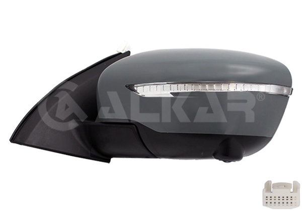 ALKAR 9053672 | Dış Dikiz Aynası Sol Astarlı Kameralı Katlanır Isıtmalı Elektrikli Led Sinyalli 13 Pin Nissan Qashqai 2013 -