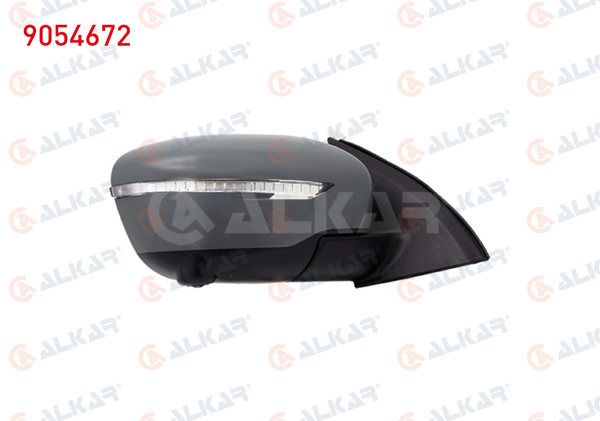 ALKAR 9054672 | Dış Dikiz Aynası Sağ Astarlı Kameralı Katlanır Isıtmalı Elektrikli Led Sinyalli 13 Pin Nissan Qashqai 2013 -