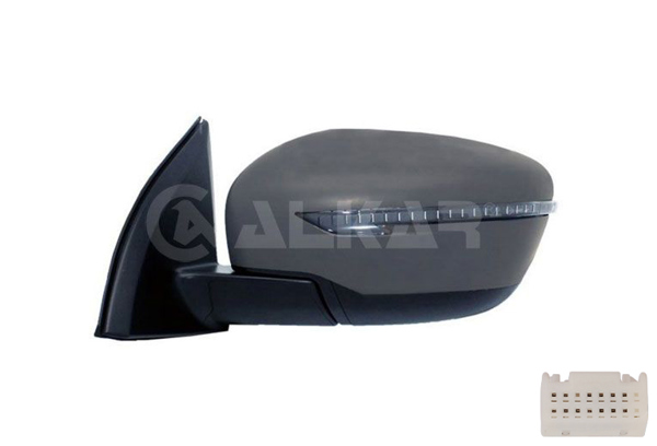 ALKAR 9059672 | Dış Dikiz Aynası Sol Astarlı Isıtmalı Elektrikli Siyah Led Sinyalli 7 Pin Nissan Qashqai 2013 -