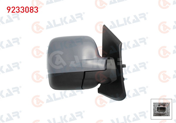 ALKAR 9233083 | Dış Dikiz Aynası Sol Mekanik Asferık Astarlı Sinyalli 2 Pin Renault Traffic 2014 -