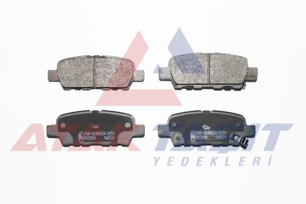 AP 05P1862 | Fren Balata Arka Ikazlı Suzuki G.Vitara II (Jt) 1.6 Vvt-I 2005-/ G.Vitara II (Jt) 2.0İ 2005-/ G.Vitara II (Jt) 1.9 Ddıs 2005-/ Nissan Juke 1.5 DCI 2010-/ Nissan Juke 1.6 Dıg-T 2010 -